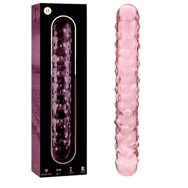 DILDO BOROSILIKATGLAS KLAR  -NEBULA SERIES BY IBIZA - MODELL 15 - 18.5 CM -O- 3 CM - Sexotim