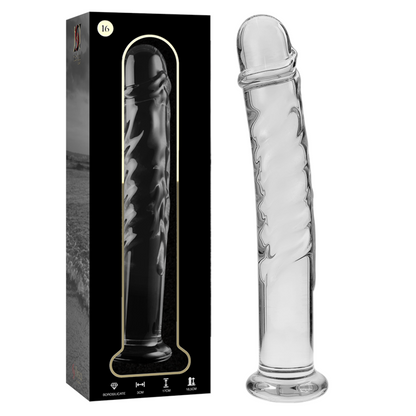 DILDO BOROSILIKATGLAS KLAR -NEBULA SERIES BY IBIZA - MODELL 16 - 18.5 CM -O- 3 CM - Sexotim
