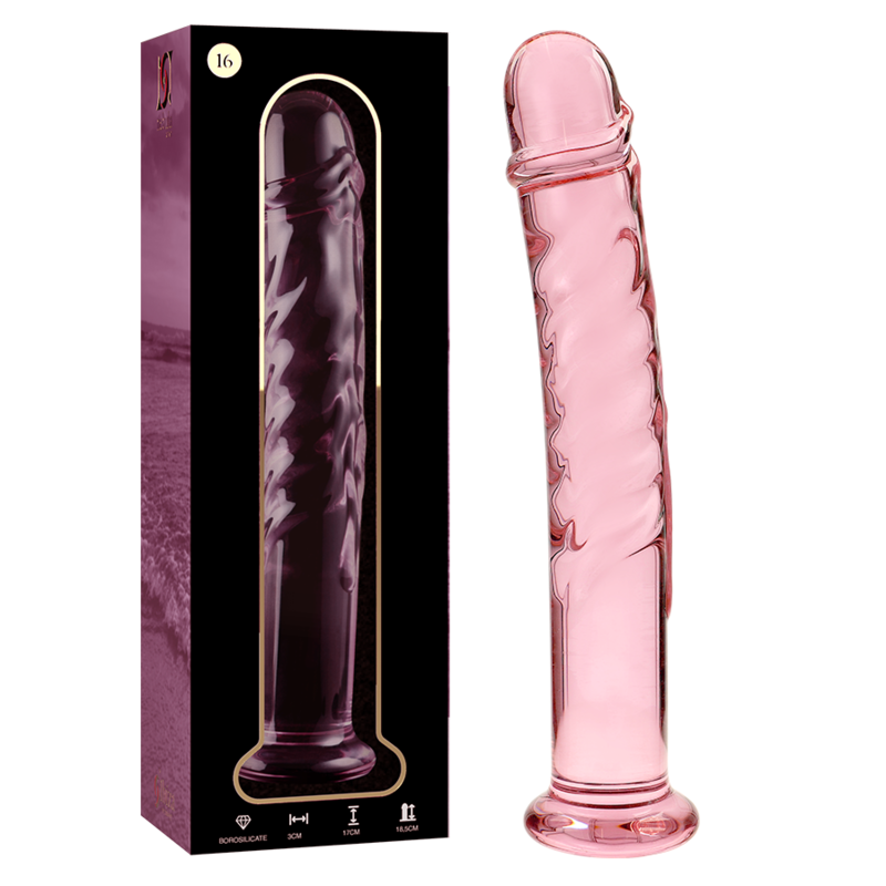 DILDO BOROSILIKATGLAS KLAR -NEBULA SERIES BY IBIZA - MODELL 16 - 18.5 CM -O- 3 CM - Sexotim