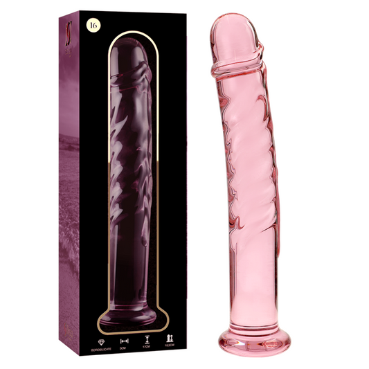 DILDO BOROSILIKATGLAS KLAR -NEBULA SERIES BY IBIZA - MODELL 16 - 18.5 CM -O- 3 CM - Sexotim