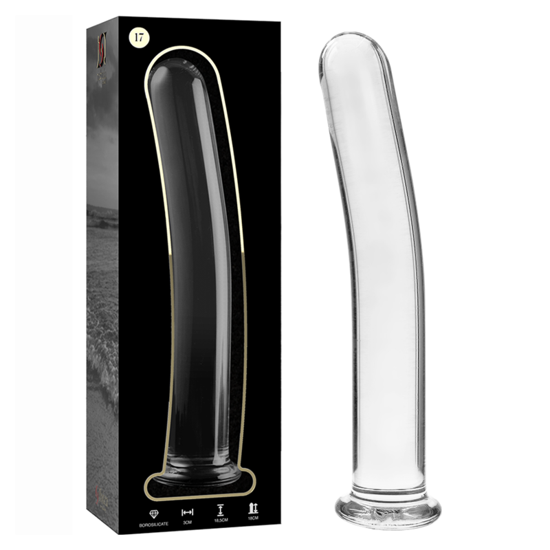 DILDO BOROSILIKATGLAS KLAR -NEBULA SERIES BY IBIZA - MODELL 17 - 18.5 CM -O- 3 CM - Sexotim