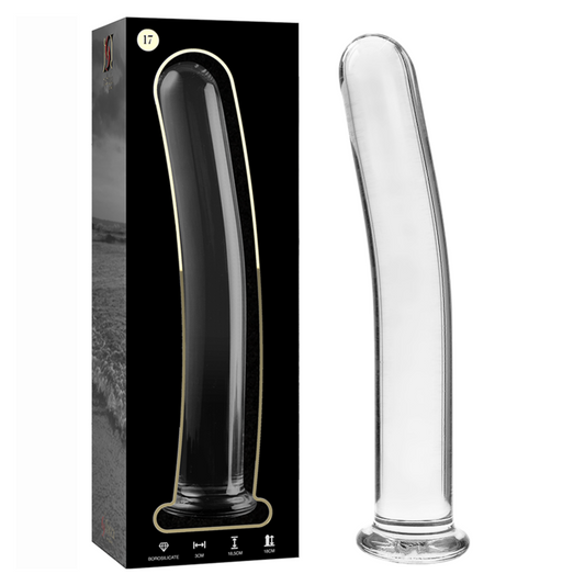 DILDO BOROSILIKATGLAS KLAR -NEBULA SERIES BY IBIZA - MODELL 17 - 18.5 CM -O- 3 CM - Sexotim