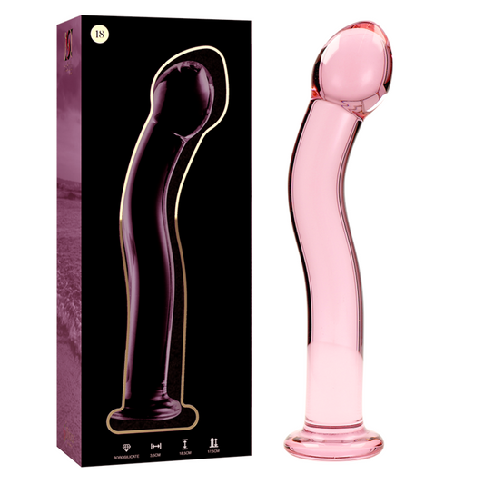 DILDO BOROSILIKATGLAS KLAR -NEBULA SERIES BY IBIZA - MODELL 18 - 18.5 CM -O- 3.5 CM - Sexotim