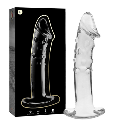 DILDO BOROSILIKATGLAS KLAR -NEBULA SERIES BY IBIZA - MODELL 19 - 18.5 CM -O- 4 CM - Sexotim