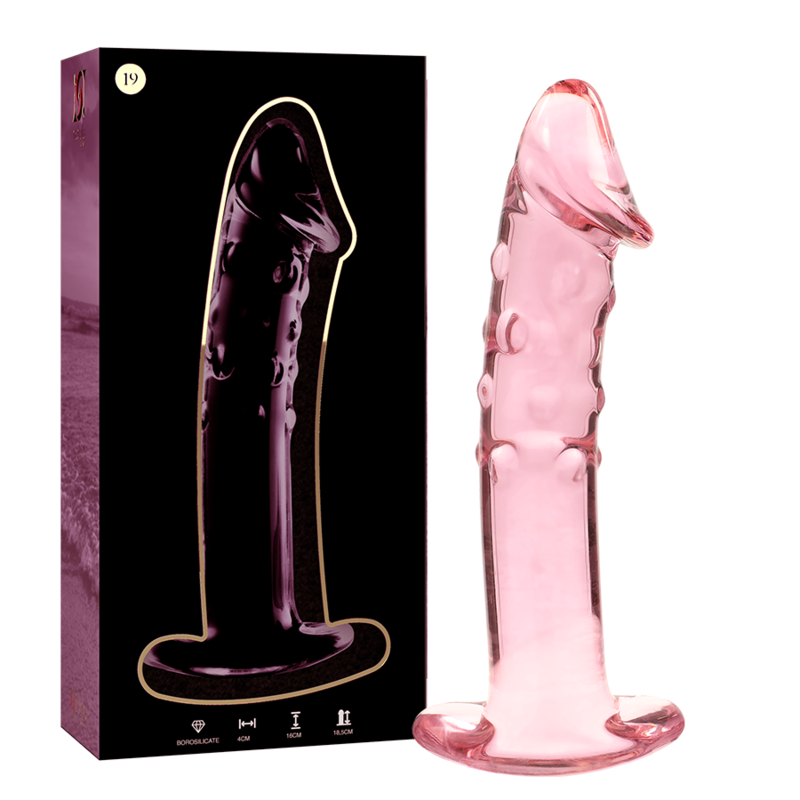 DILDO BOROSILIKATGLAS KLAR -NEBULA SERIES BY IBIZA - MODELL 19 - 18.5 CM -O- 4 CM - Sexotim