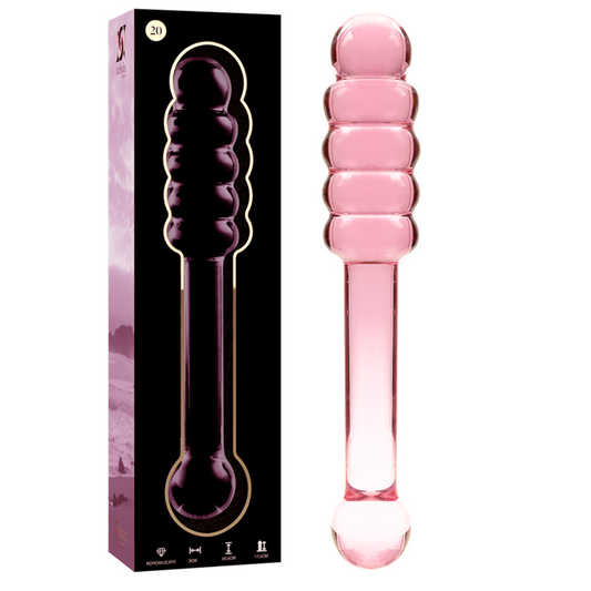 DILDO BOROSILIKATGLAS KLAR -NEBULA SERIES BY IBIZA - MODELL 20 - 20.5 CM -O- 3 CM - Sexotim