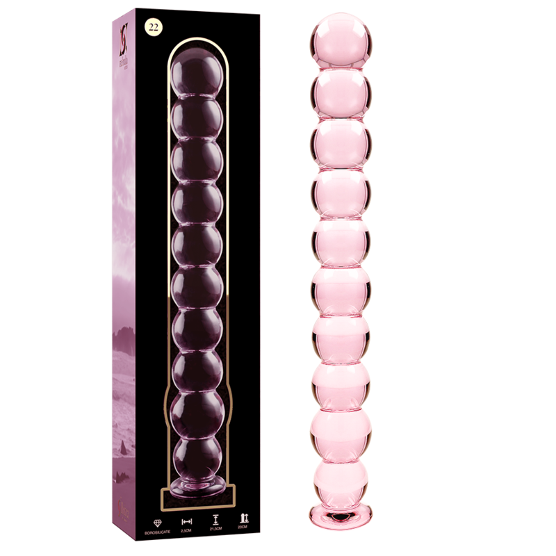 DILDO BOROSILIKATGLAS KLAR - NEBULA SERIES BY IBIZA - MODELL 22 - 21.5 CM -O- 2.5 CM - Sexotim