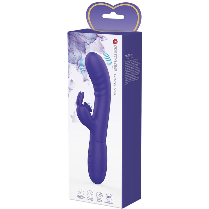 PRETTY LOVE - CERBERUS YOUTH VIOLET RABBIT VIBRATOR - Sexotim