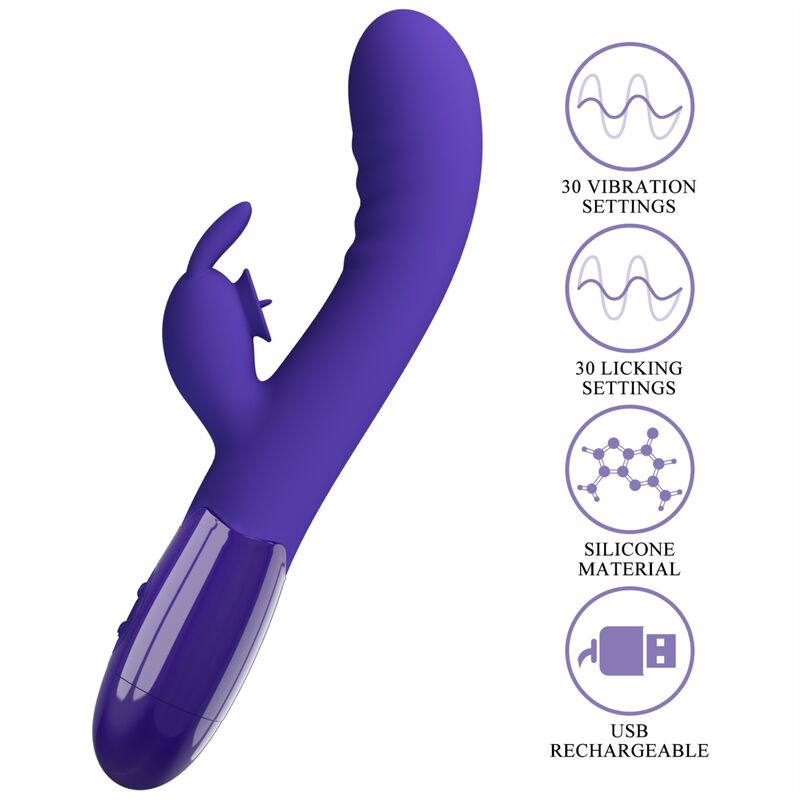 PRETTY LOVE - CERBERUS YOUTH VIOLET RABBIT VIBRATOR - Sexotim