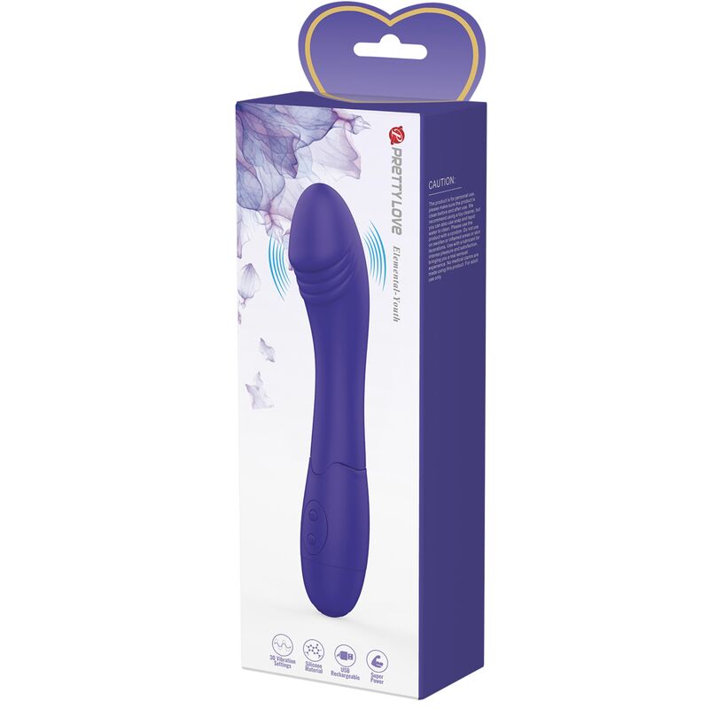 PRETTY LOVE - ELEMENTAL YOUTH VIOLET VIBRATOR DILDO - Sexotim