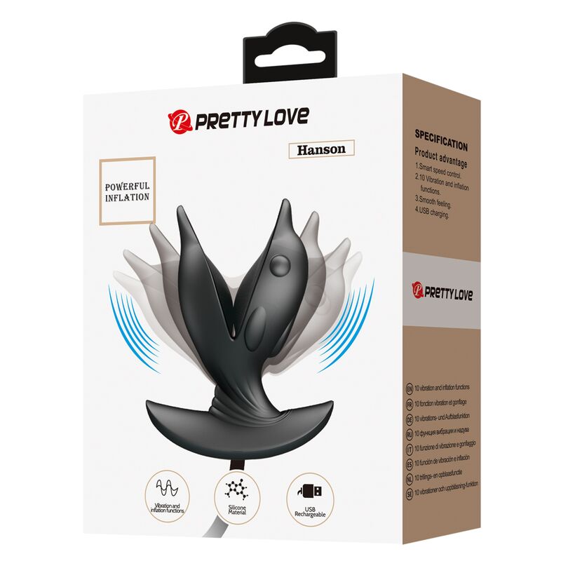 PRETTY LOVE - AUFBLASBARER & WIEDERAUFLADBARER DELFIN ANALSPLUG - Sexotim