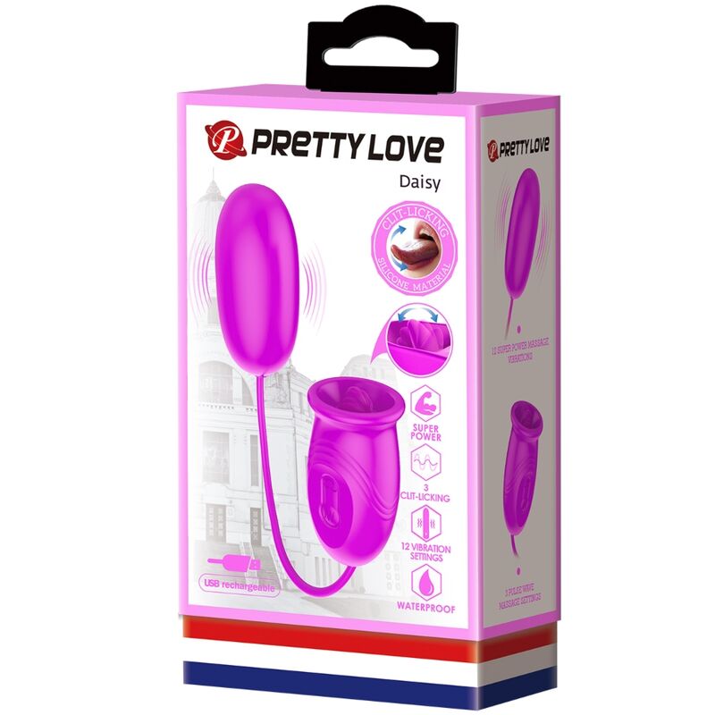 PRETTY LOVE - DAISY DUAL EGG WIEDERAUFLADBARER VIBRATOR LILA - Sexotim