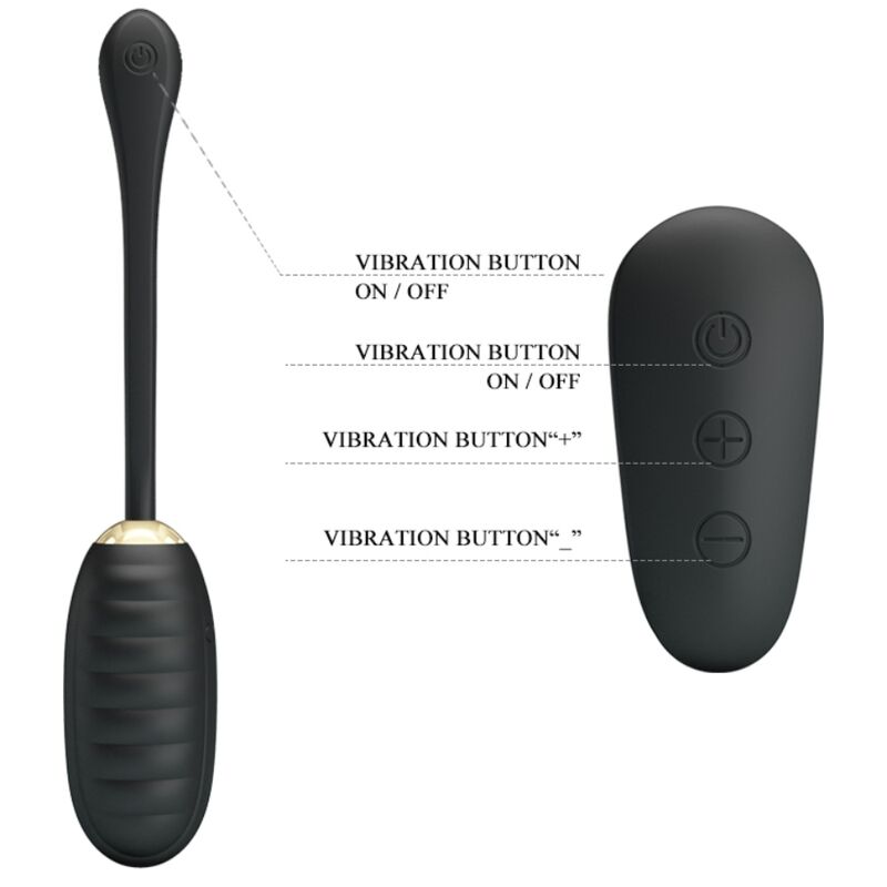 PRETTY LOVE - DOREEN LUXURY WIEDERAUFLADBARES VIBRATIONS-EI SCHWARZ - Sexotim