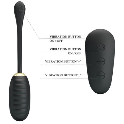 PRETTY LOVE - DOREEN LUXURY WIEDERAUFLADBARES VIBRATIONS-EI SCHWARZ - Sexotim