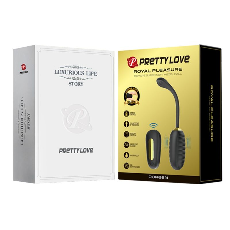 PRETTY LOVE - DOREEN LUXURY WIEDERAUFLADBARES VIBRATIONS-EI SCHWARZ - Sexotim