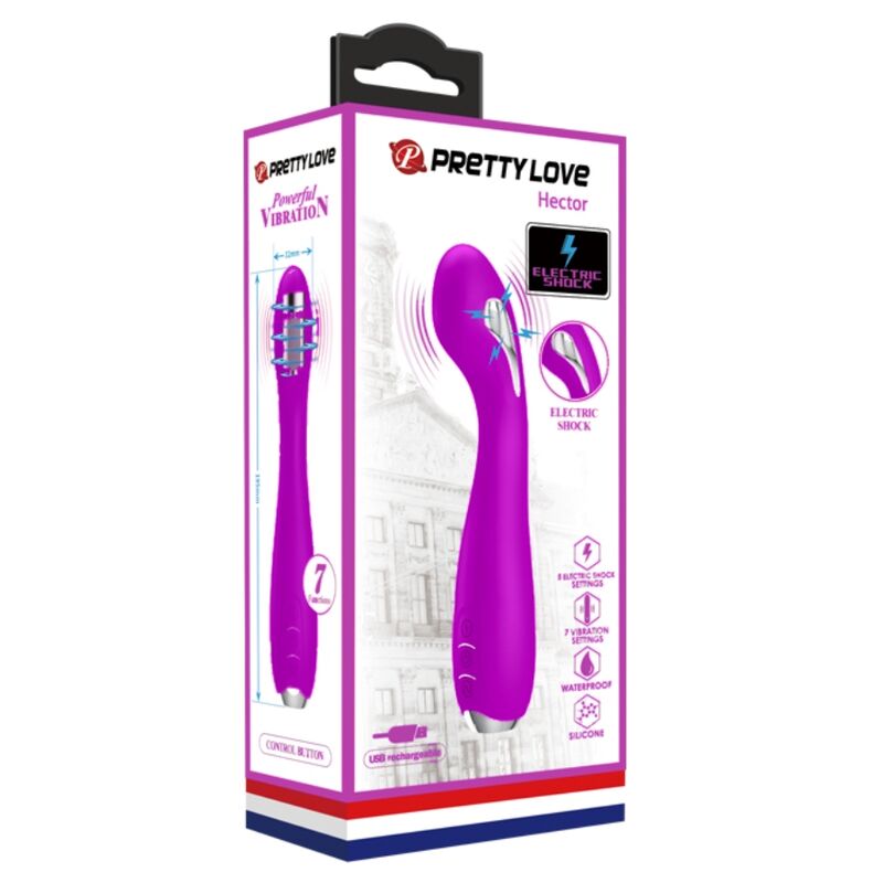 PRETTY LOVE - HECTOR WIEDERAUFLADBARER ELEKTROSCHOCK-VIBRATOR WASSERDICHT LILA - Sexotim