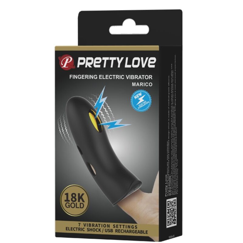 PRETTY LOVE - MARICO SCHWARZE ELEKTROSTIMULATOR-FINGERHÜLLE - Sexotim