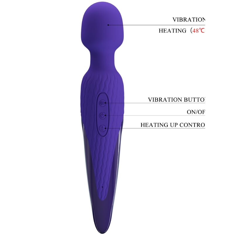 PRETTY LOVE - ANTONY YOUTH WAND VIBRATOR VIOLET WÄRMEEFFEKT - Sexotim