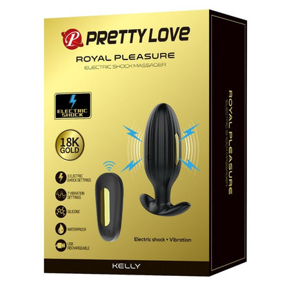 PRETTY LOVE - KELLY PLUG ANAL WIEDERAUFLADBARER VIBRATOR SCHWARZ - Sexotim