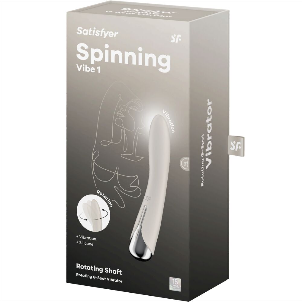 SATISFYER - SPINNING VIBE 1 G-SPOT ROTATOR VIBRATOR ROT / BLAU / BEIGE - Sexotim