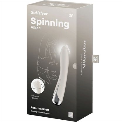 SATISFYER - SPINNING VIBE 1 G-SPOT ROTATOR VIBRATOR ROT / BLAU / BEIGE - Sexotim