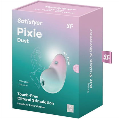 SATISFYER - PIXIE DUST AIR PLUSE STIMULATOR LILA / BLAU GRÜN / ROSA - Sexotim
