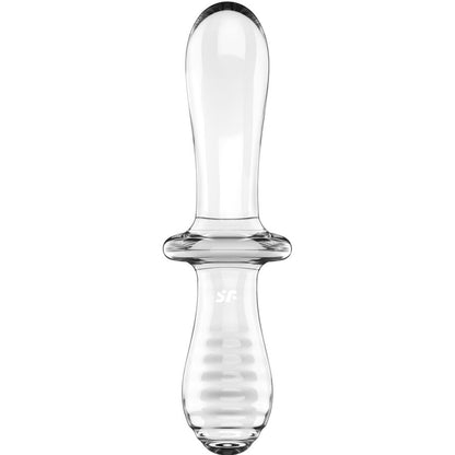 SATISFYER - DOPPEL KRISTALL DILDO TRANSPARENT / BLAU - Sexotim