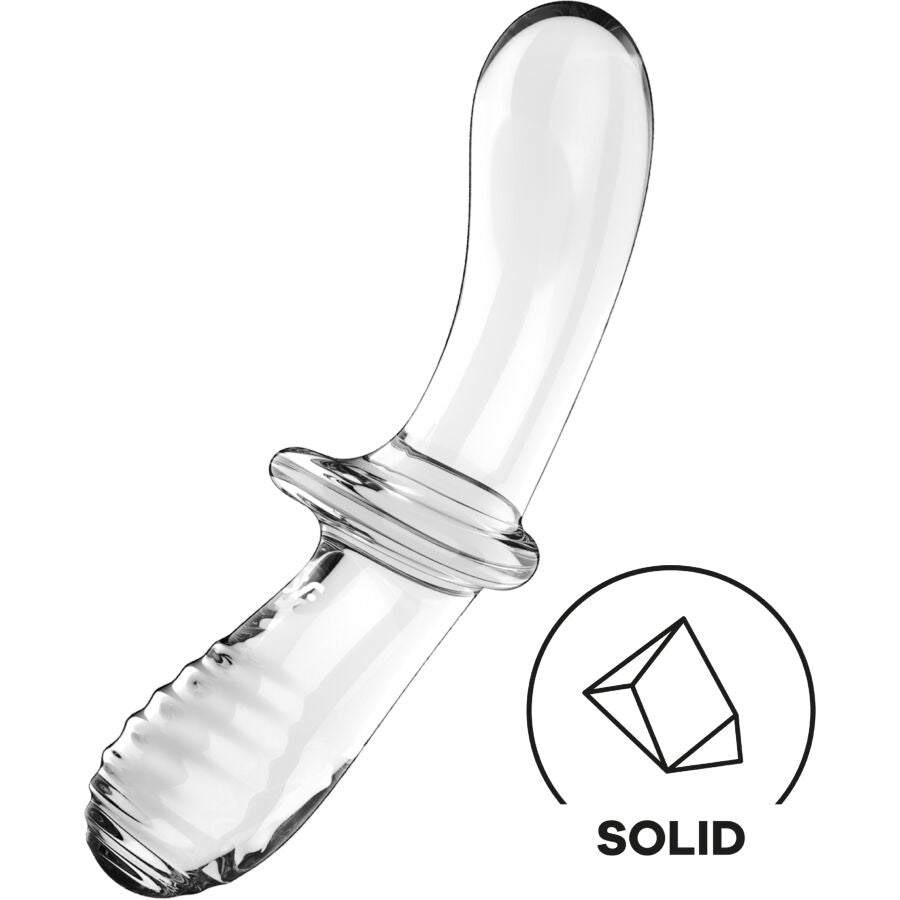 SATISFYER - DOPPEL KRISTALL DILDO TRANSPARENT / BLAU - Sexotim