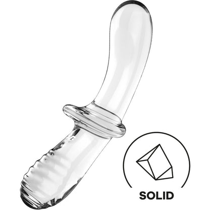 SATISFYER - DOPPEL KRISTALL DILDO TRANSPARENT / BLAU - Sexotim