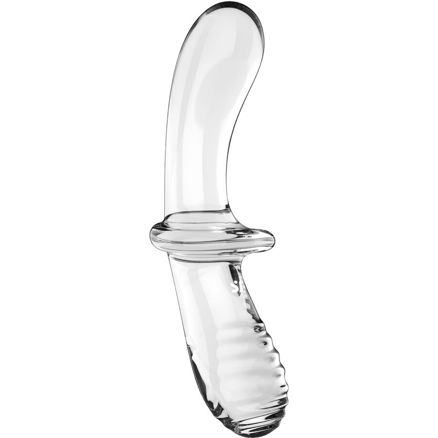 SATISFYER - DOPPEL KRISTALL DILDO TRANSPARENT / BLAU - Sexotim