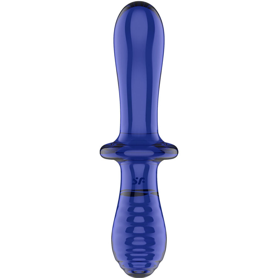SATISFYER - DOPPEL KRISTALL DILDO TRANSPARENT / BLAU - Sexotim