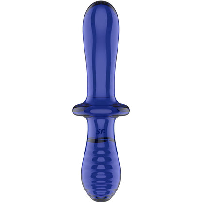 SATISFYER - DOPPEL KRISTALL DILDO TRANSPARENT / BLAU - Sexotim