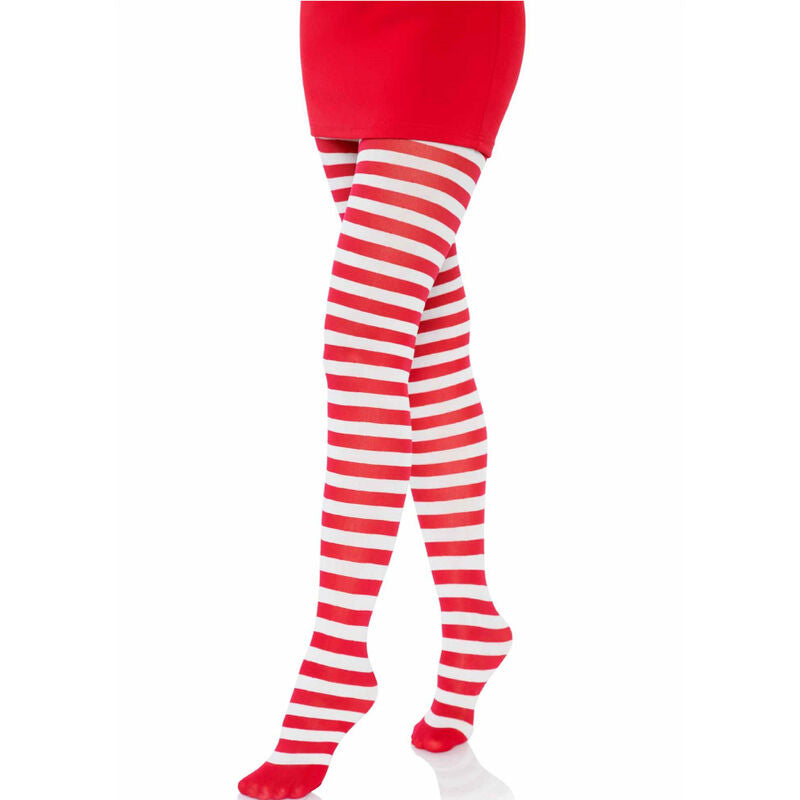 LEG AVENUE - WEISS/ROT GESTREIFTE STRUMPFHOSEN - Sexotim