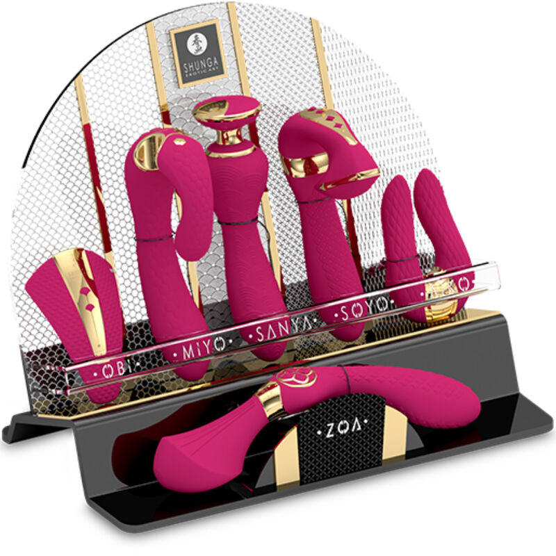 SHUNGA - KOLLEKTION MIT 6 FUCHSIA-INTIMMASSAGIERGERÄTEN - Sexotim