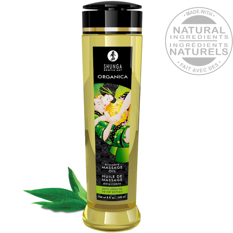 SHUNGA - BIO MASSAGEÖL GRÜNER TEE 240 ML - Sexotim