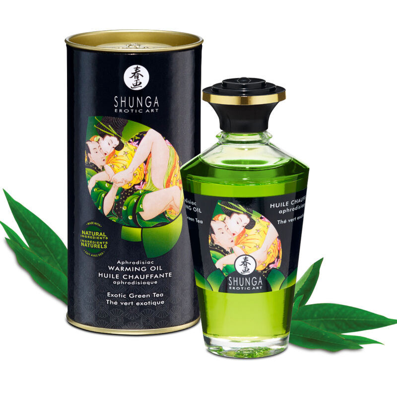 SHUNGA - BIO-GRÜNER TEE-WÄRMEEFFEKT-MASSAGEÖL 100 ML - Sexotim