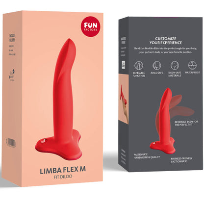 FUN FACTORY - LIMBA FLEXIBLER DILDO ROT GRÖSSE M - Sexotim