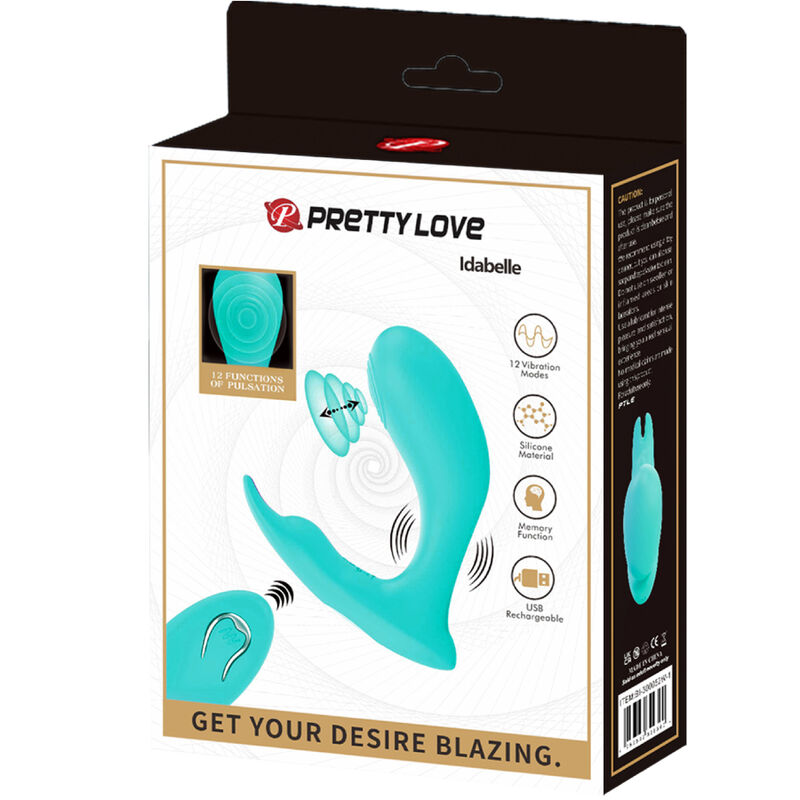 PRETTY LOVE - IDABELLE VIBRATION & PULSATION FERNBEDIENUNG BLAU - Sexotim