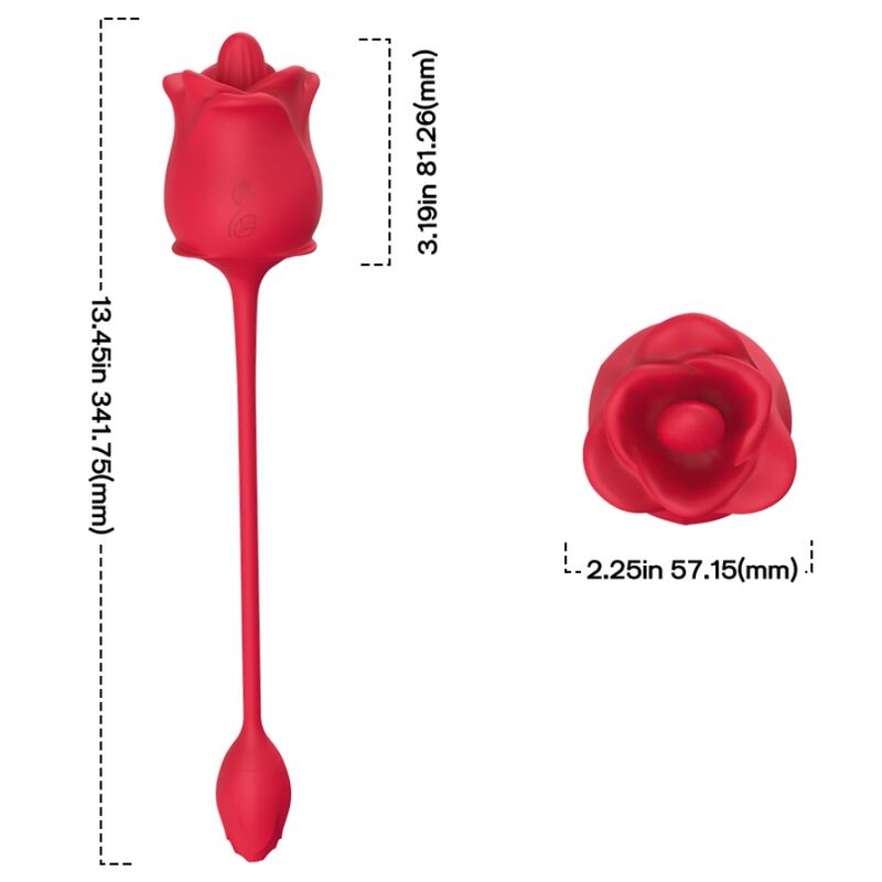 ARMONY - ROSA STIMULATOR & VIBRATOR COLA RED - Sexotim