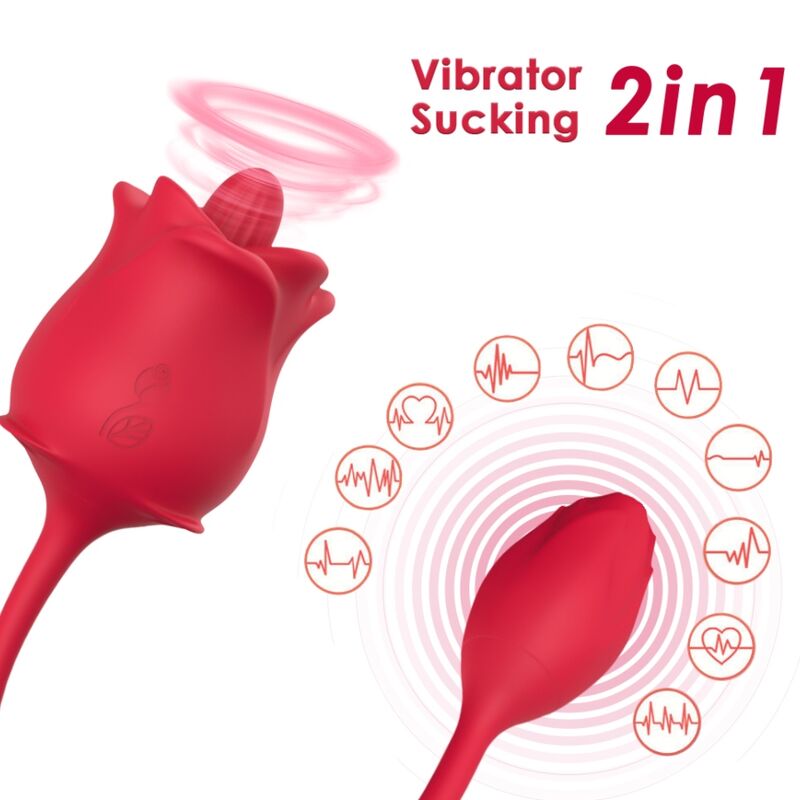 ARMONY - ROSA STIMULATOR & VIBRATOR COLA RED - Sexotim