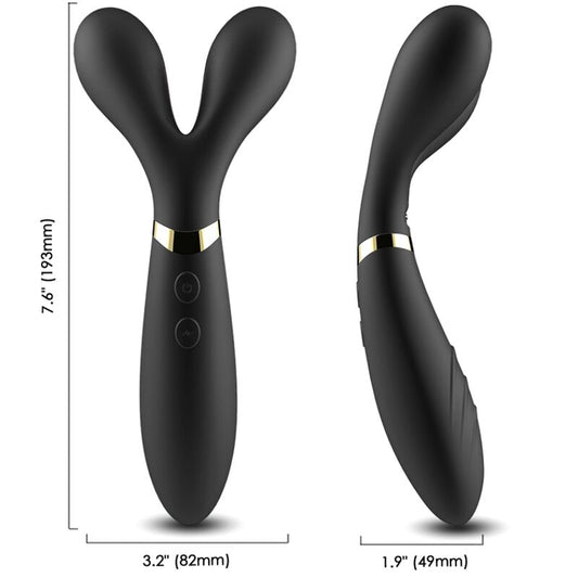 MASSAGER und VIBRATOR DOPPELKOPF SCHWARZ