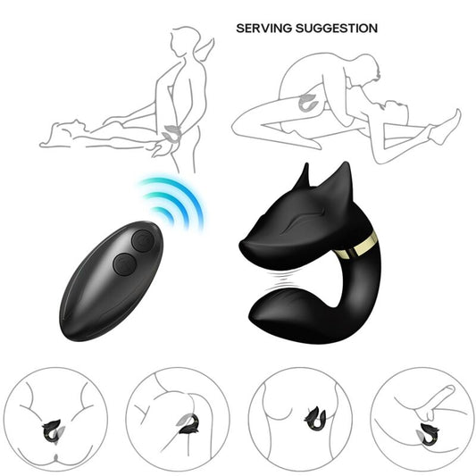 ARMONY - FOX VIBRATOR FÜR PAARE MIT FERNBEDIENUNG SCHWARZ - Sexotim