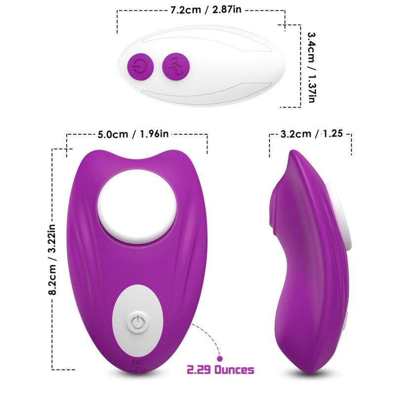 ARMONY - BUTTERFLY TRAGBARES HÖSCHEN VIBRATOR MIT FERNBEDIENUNG LILA