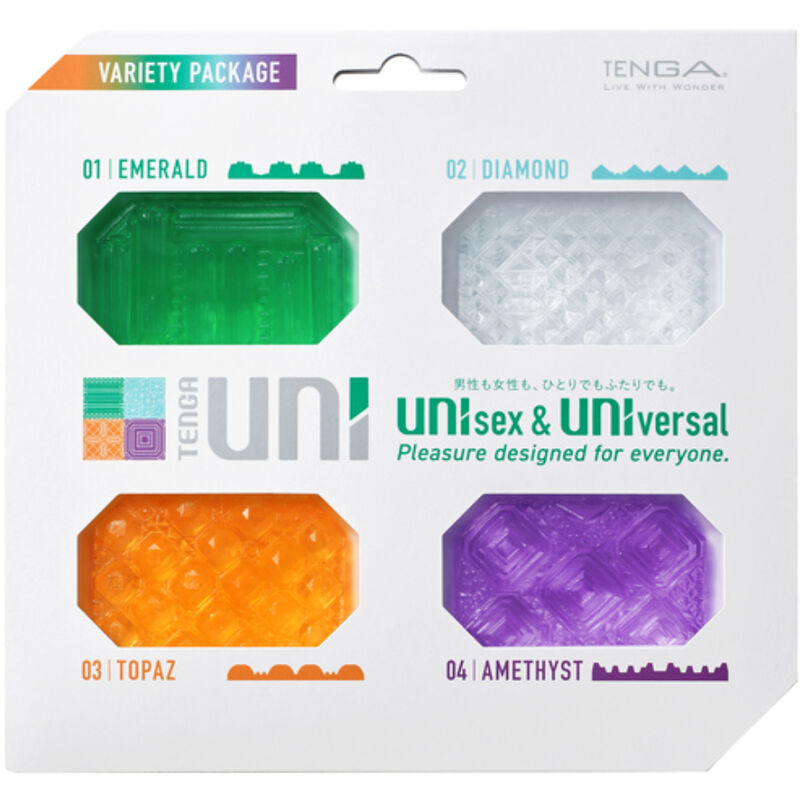 TENGA - UNI VARIETY MASTURBATOR FINGERHÜHSCH PACKUNG 4 EINHEITEN - Sexotim