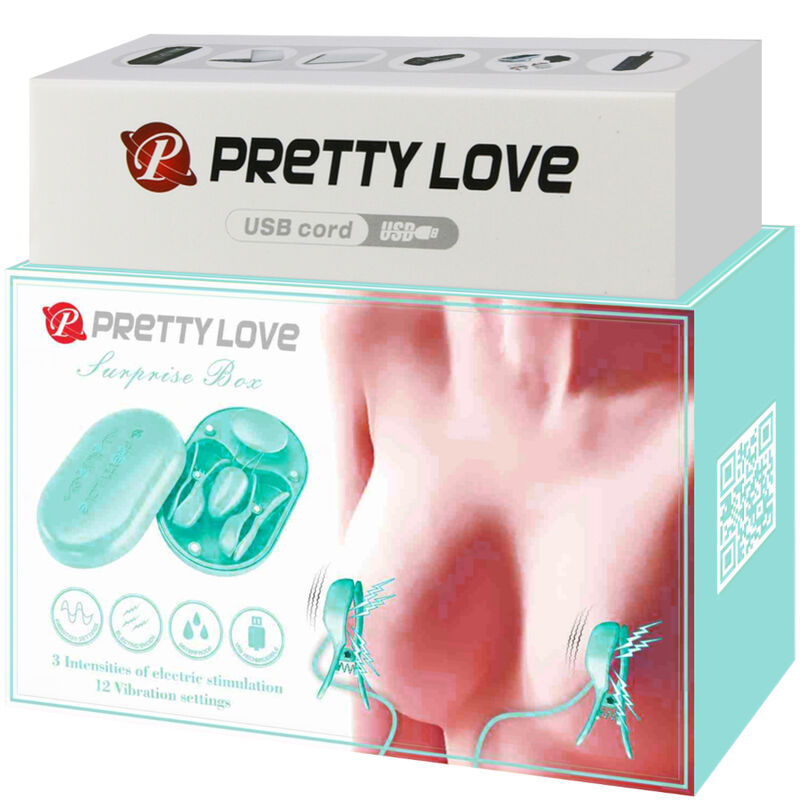 PRETTY LOVE - ÜBERRASCHUNGSBOX BLAUE ELEKTROSTIMULATIONSPINZETTE - Sexotim