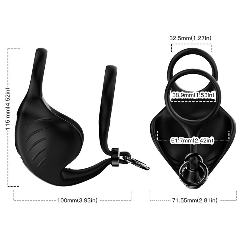 ARMONY - MANTA SCROTUM VIBRATOR RING FERNBEDIENUNG SCHWARZ - Sexotim