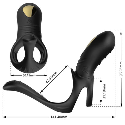 ARMONY - JOY JUMPER RINGVIBRATOR FÜR PAARE & ANALPLUG FERNBEDIENUNG SCHWARZ