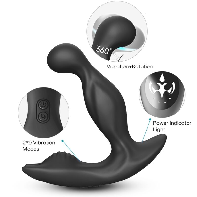 ARMONY - BAT KING VIBRATOR ANAL PROSTATA ROTATOR FERNBEDIENUNG SCHWARZ - Sexotim