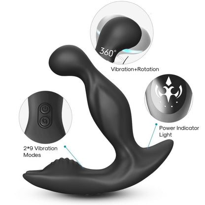 ARMONY - BAT KING VIBRATOR ANAL PROSTATA ROTATOR FERNBEDIENUNG SCHWARZ - Sexotim