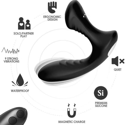 ARMONY - STORM VIBRATOR ANAL PROSTATA & PLUG FERNBEDIENUNG SCHWARZ